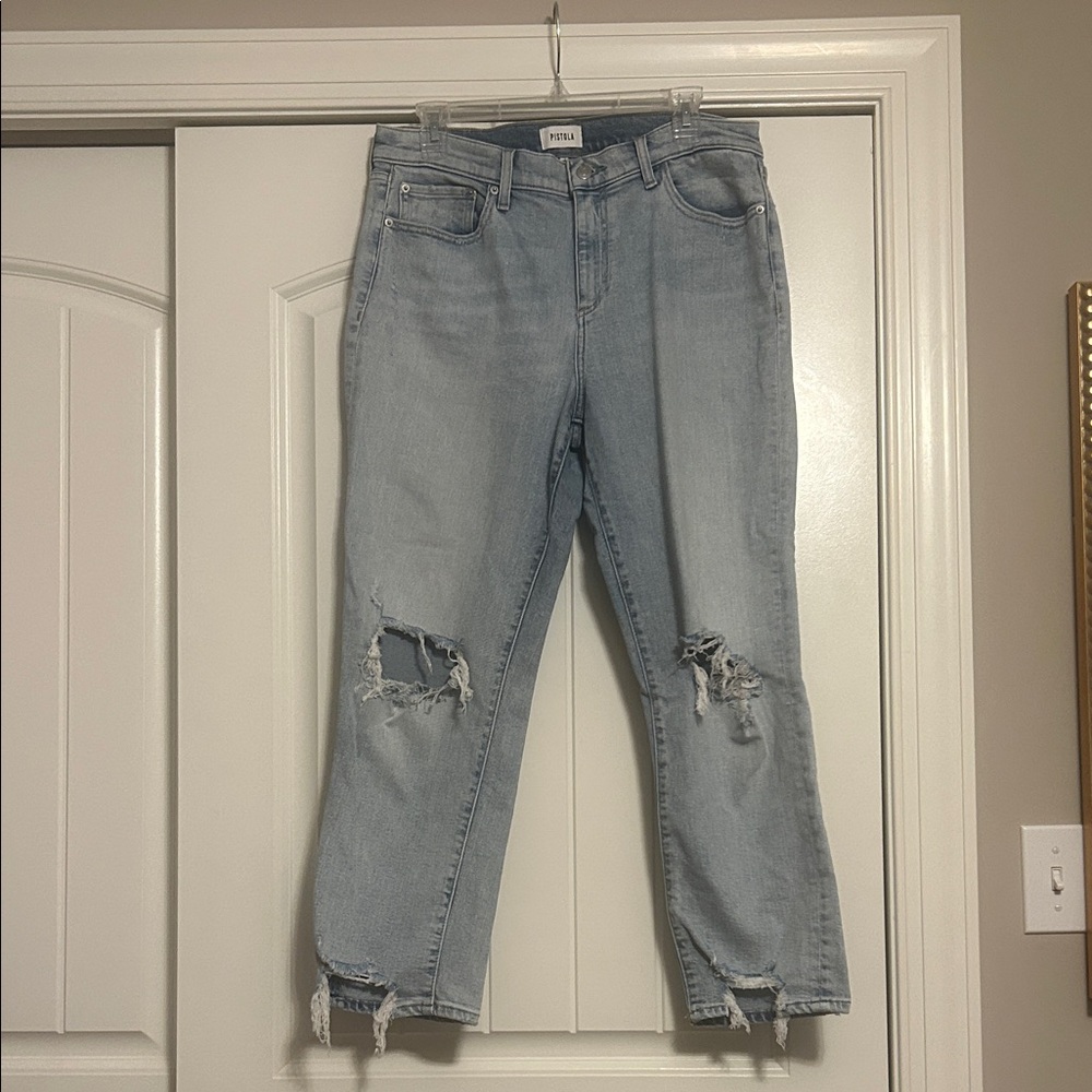 Pistola Light Blue Distressed Jeans